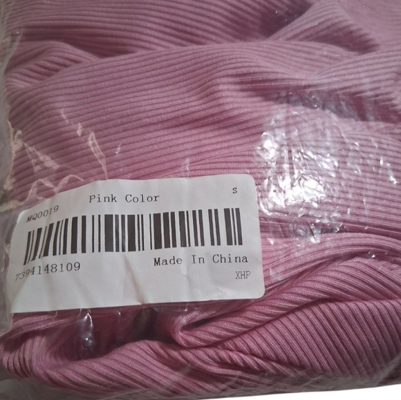 NWT Unbranded Sz. S Pink Zippered Long Sleeve Sweater Coat - Picture 8 of 8